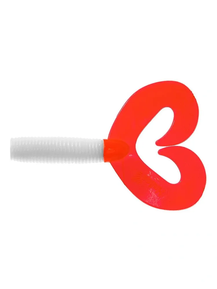 Твистер Credo Double Tail 3.54", 9см, White RT