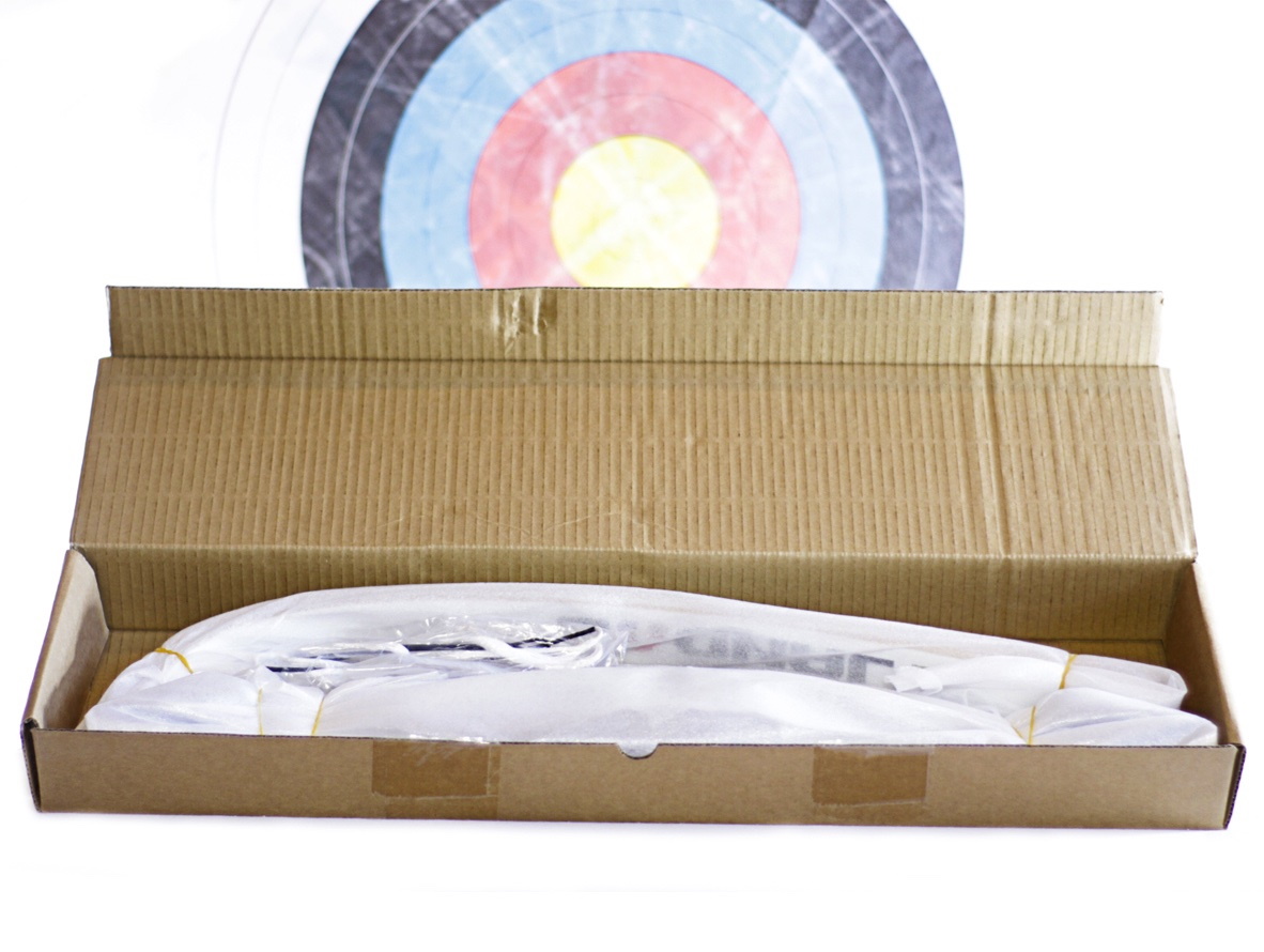 Лук рекурсивный  (Олимпик) 68" 38# (синяя рукоять, белые плечи)